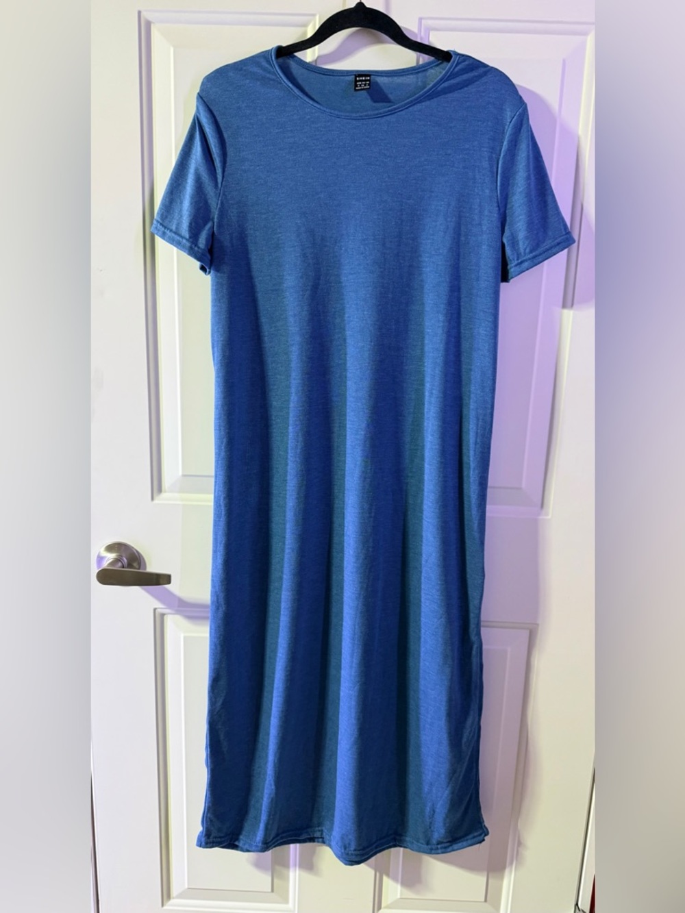 SHEIN Blue Short-Sleeve Women’s Maxi dress- small